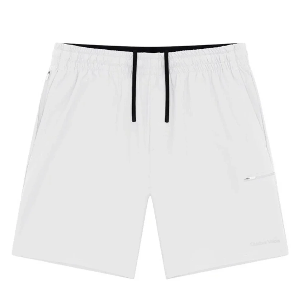 Outdoor Voices Gray HiFlex Men Athletic Moisture Wicking Zip Pockets Shorts M